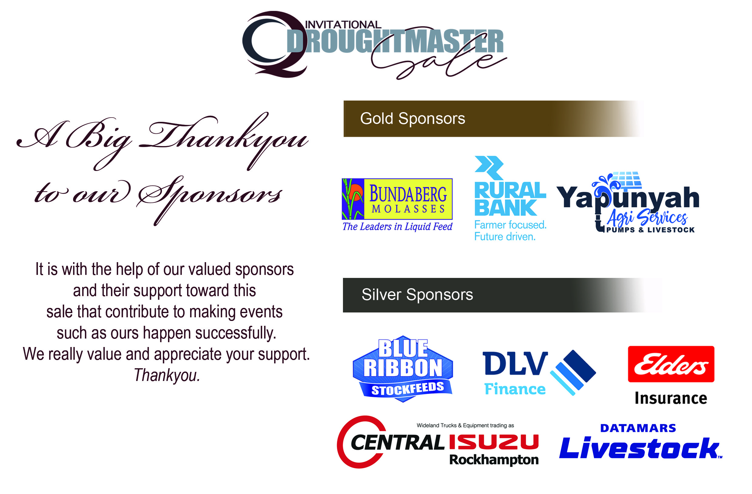 Thanks to sponsors landscape