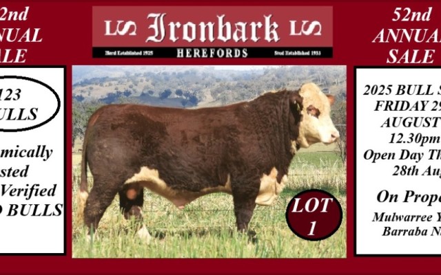 Ironbark Herefords 52nd Annual Sale. 