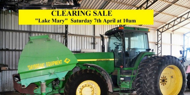 CLEARING SALE  "Lake Mary", Mackenzie 