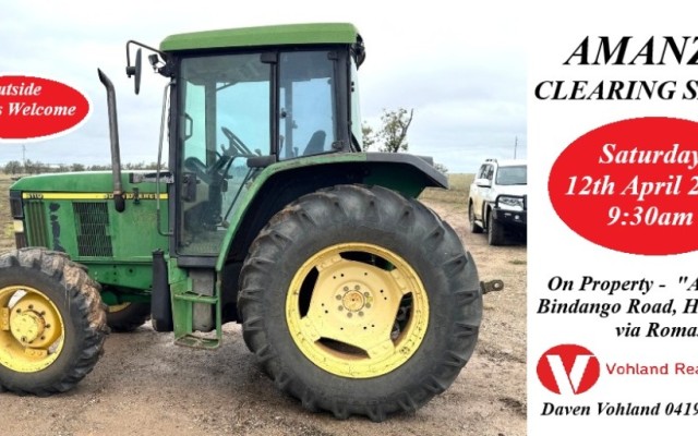 AMANZI CLEARING SALE.   