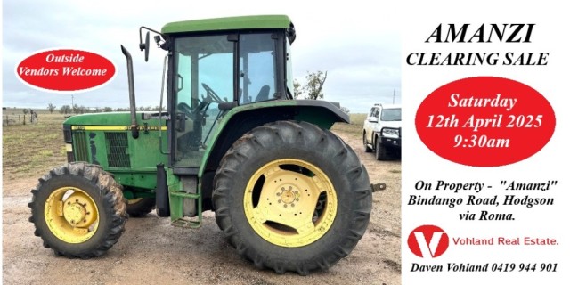 AMANZI CLEARING SALE.   