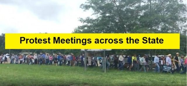 Protest Meetings across the State